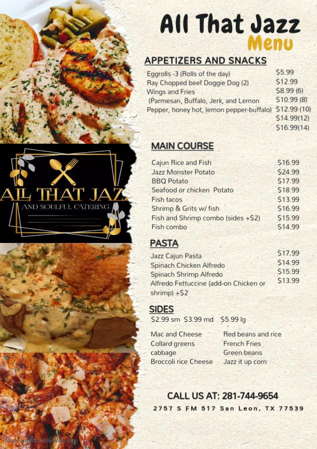All That Jazz and Soulful Catering and Kitchen Menu image 2