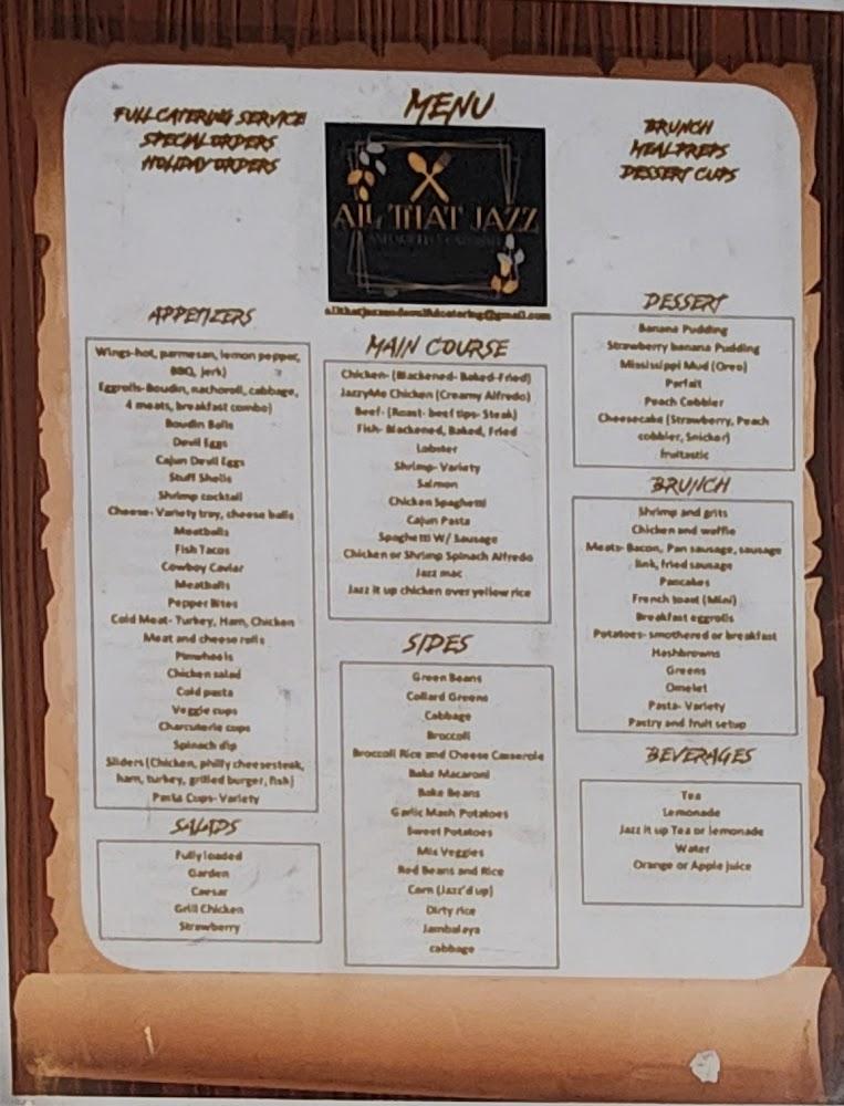 All That Jazz and Soulful Catering and Kitchen Menu image 3